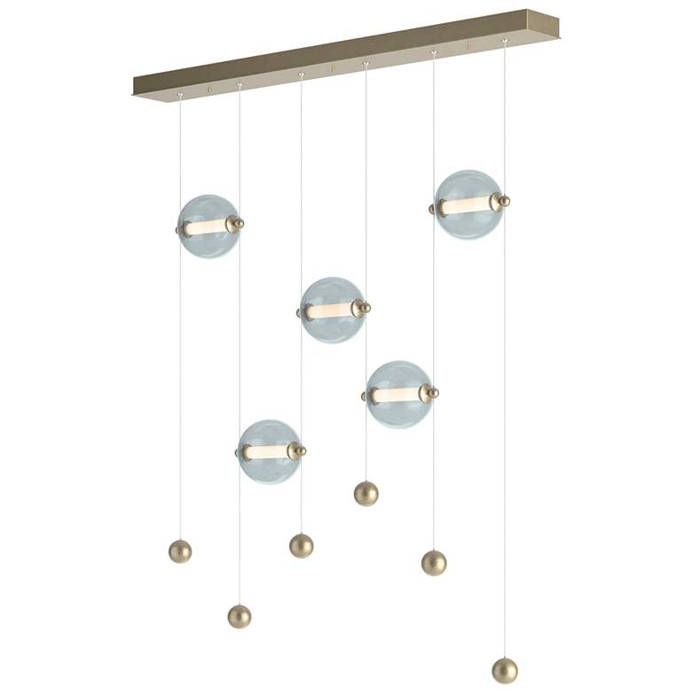 Image 1 Abacus 5-Light LED Pendant - Gold - Cool Grey