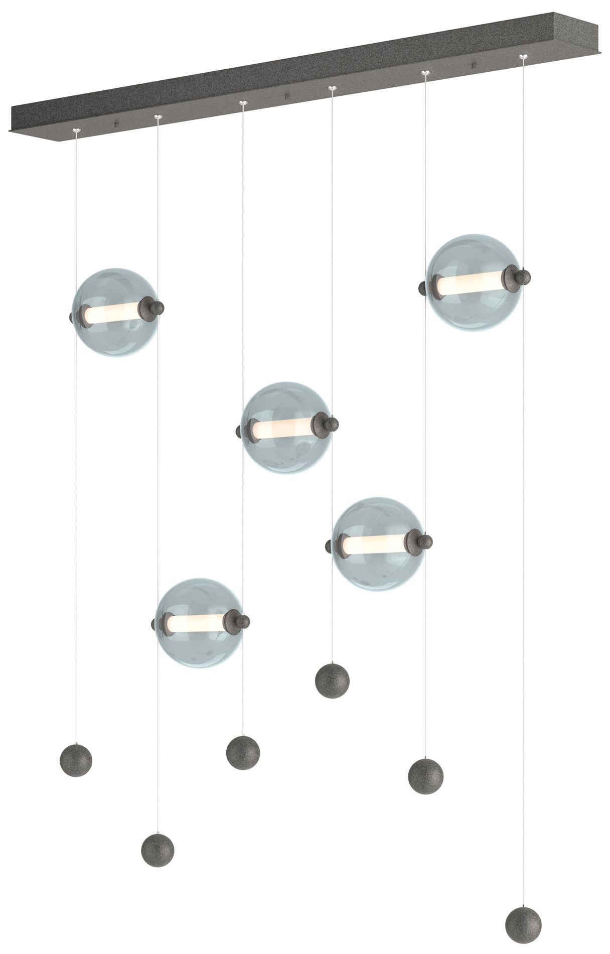 Abacus 5-Light LED Pendant - Iron - Cool Grey - Made to Order