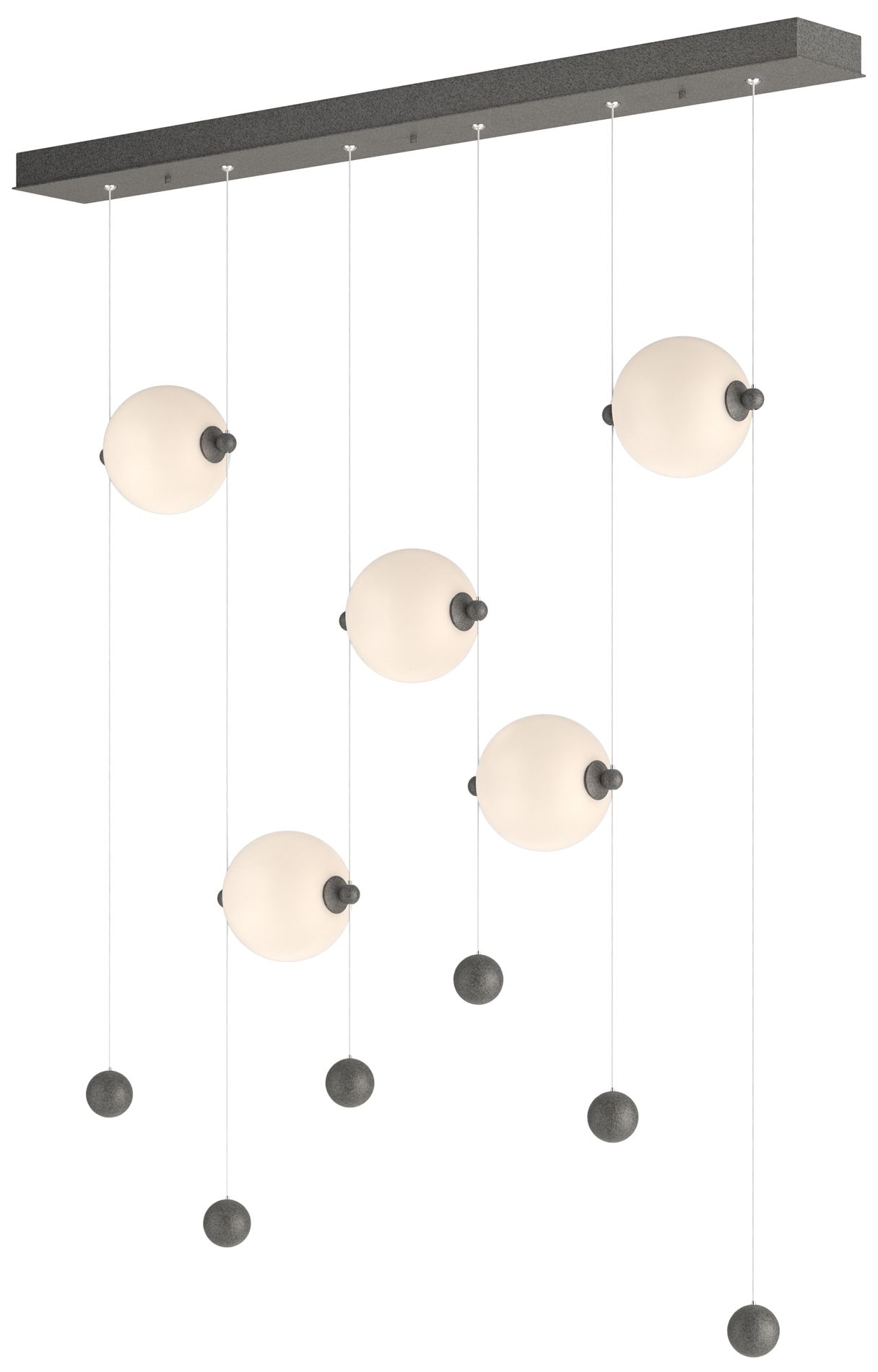 Abacus 5-Light LED Pendant - Iron - Opal - Made to Order