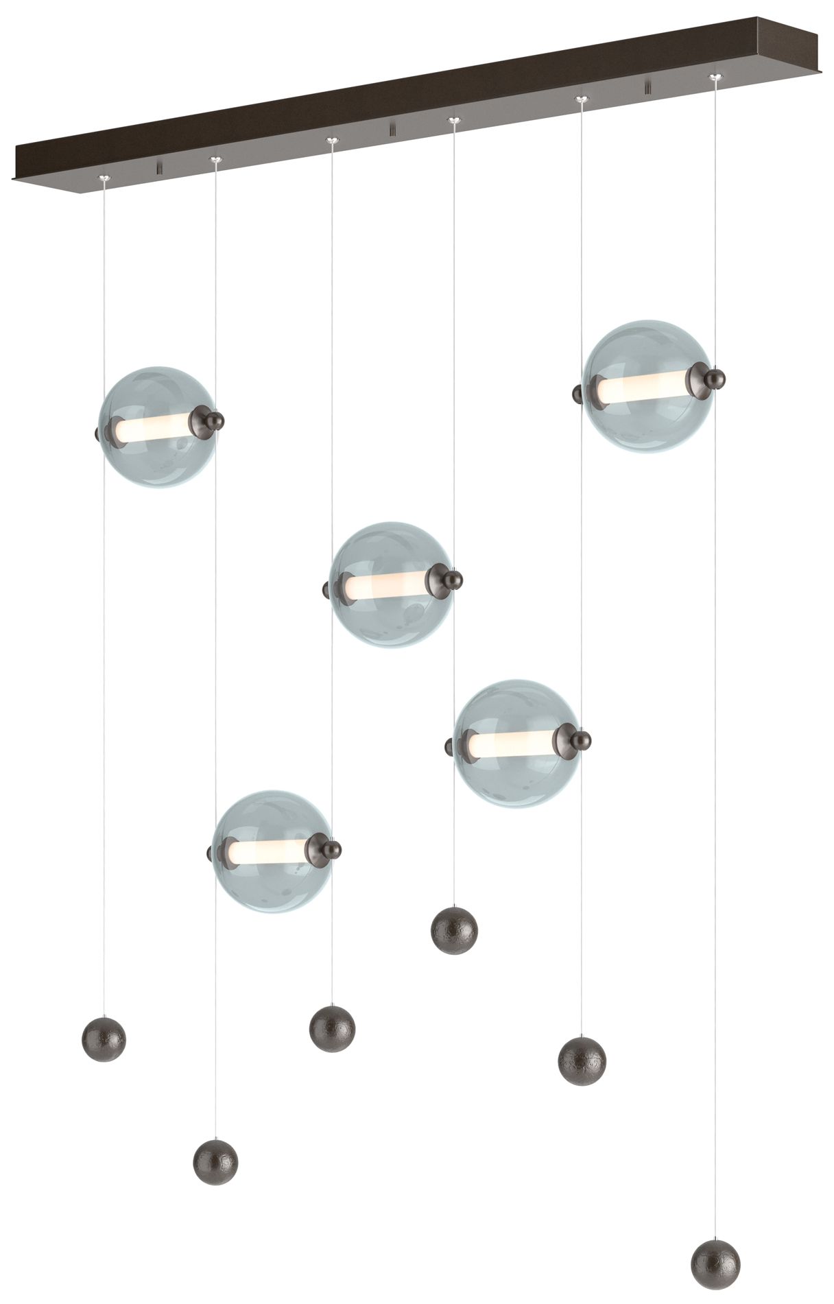 Abacus 5-Light LED Pendant - Oil Rubbed Bronze - Cool Grey - Made to Order