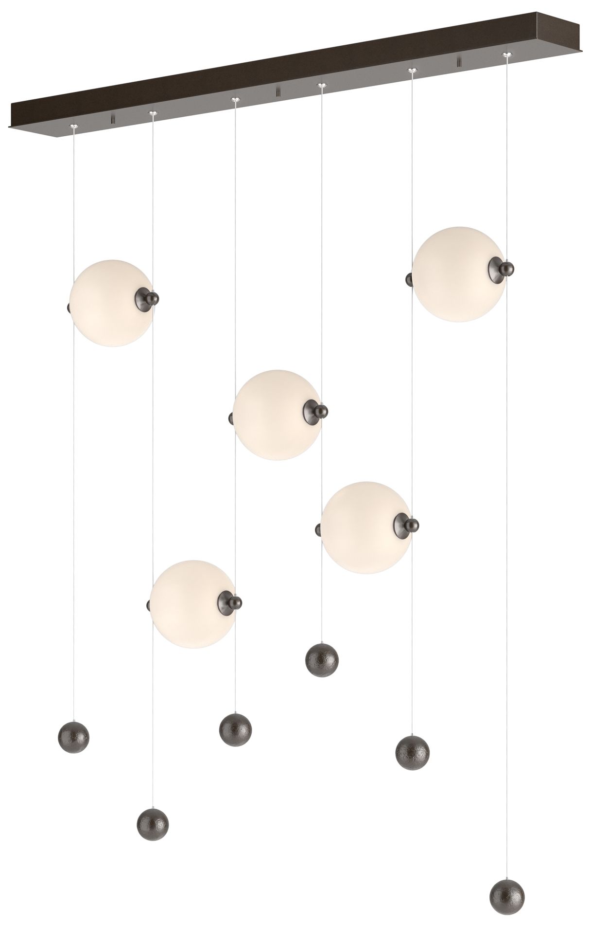 Abacus 5-Light LED Pendant - Oil Rubbed Bronze - Opal - Made to Order