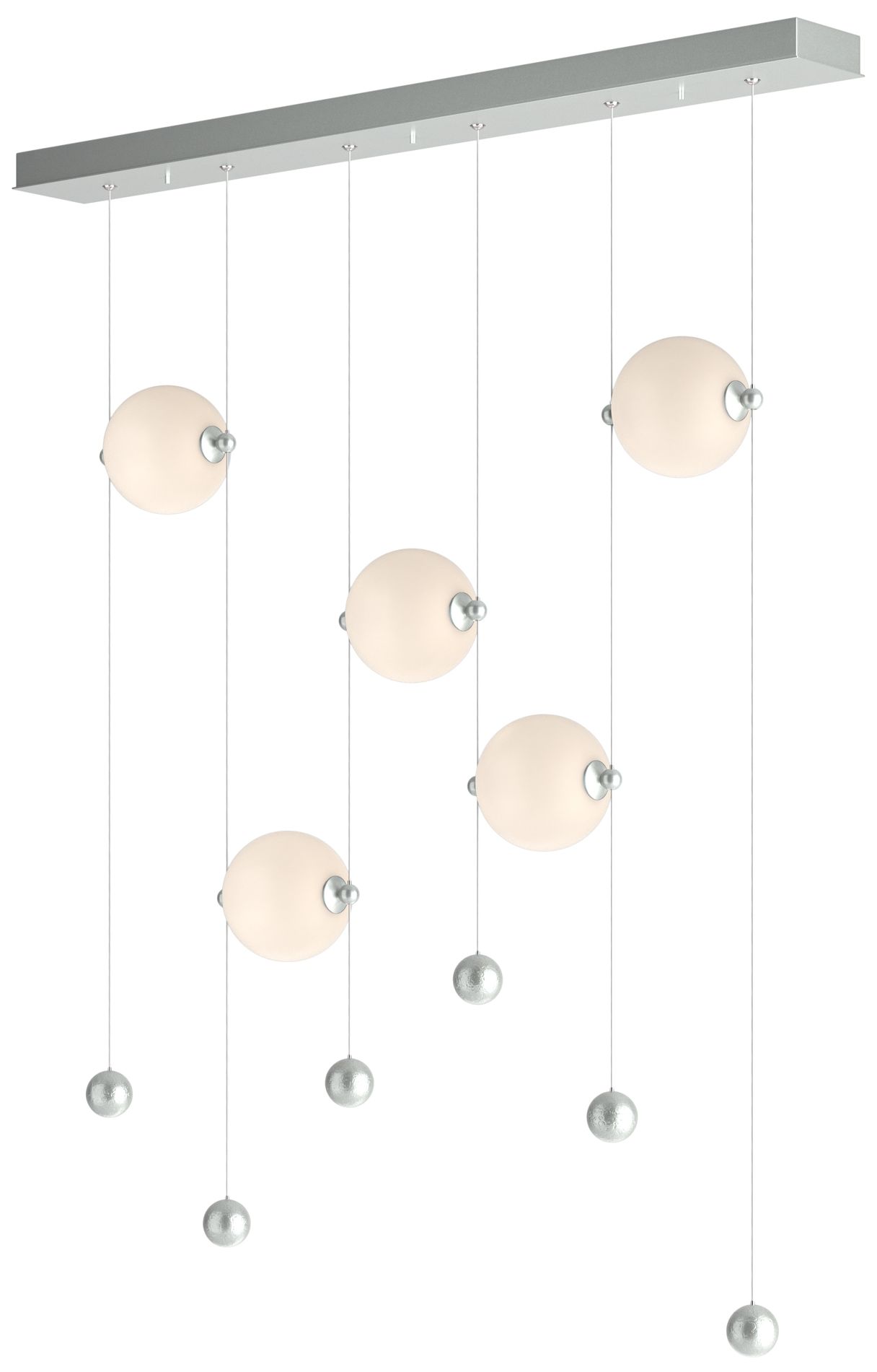 Abacus 5-Light LED Pendant - Platinum - Opal - Made to Order