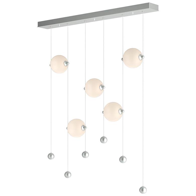 Image 1 Abacus 5-Light LED Pendant - Platinum - Opal