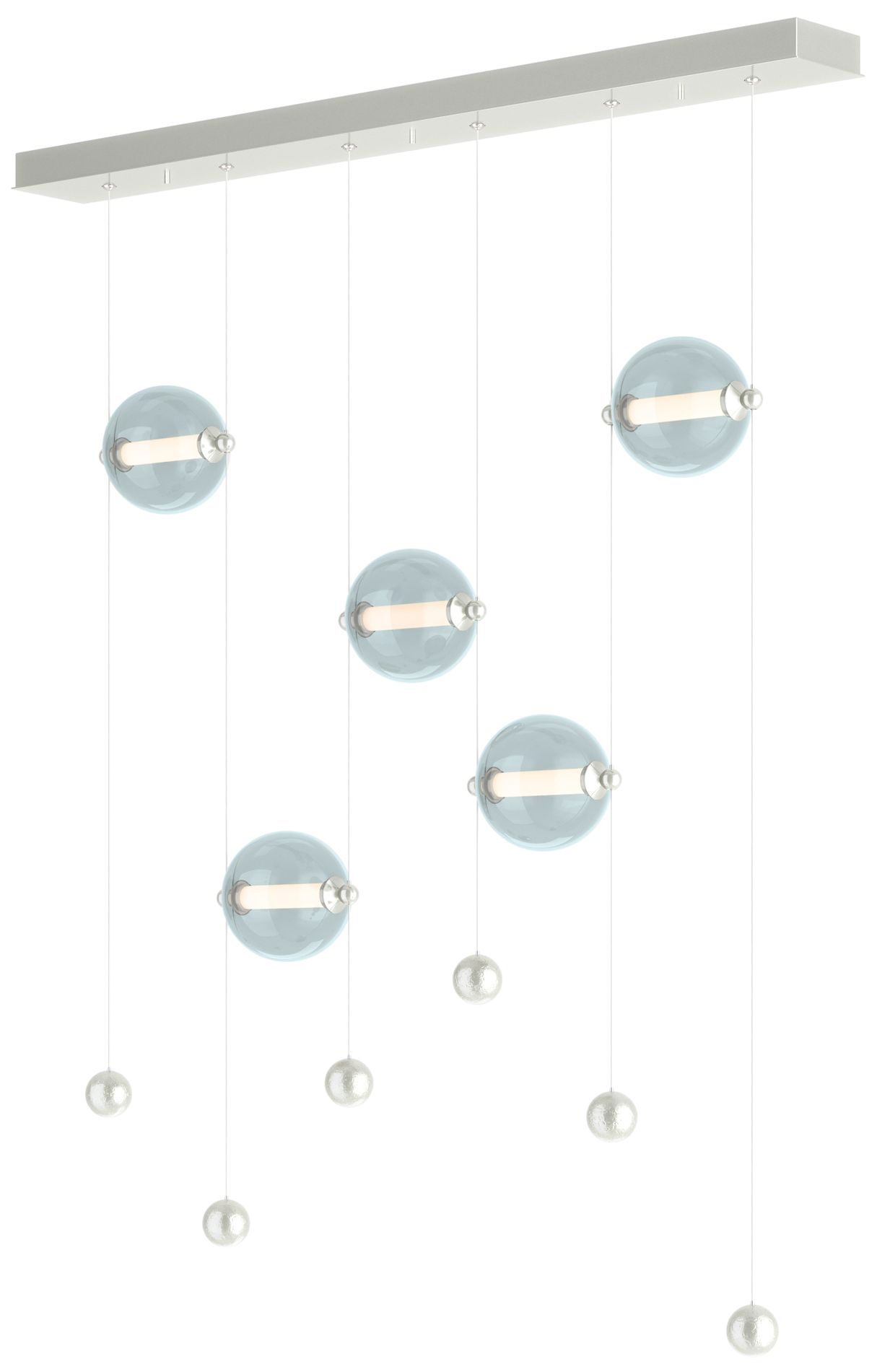 Abacus 5-Light LED Pendant - Sterling - Cool Grey - Made to Order