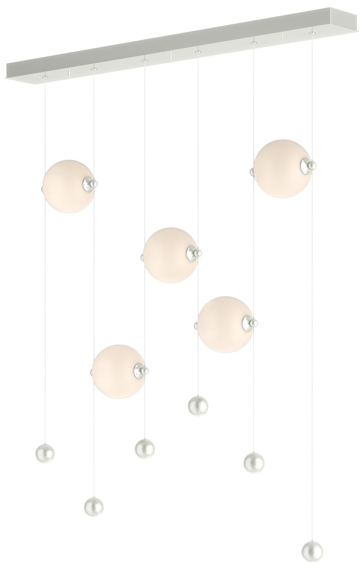 Abacus 5-Light LED Pendant - Sterling - Opal - Made to Order