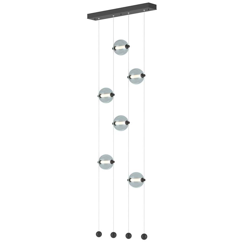 Image 1 Abacus 6-Light Ceiling-to-Floor LED Pendant - Black - Cool Grey