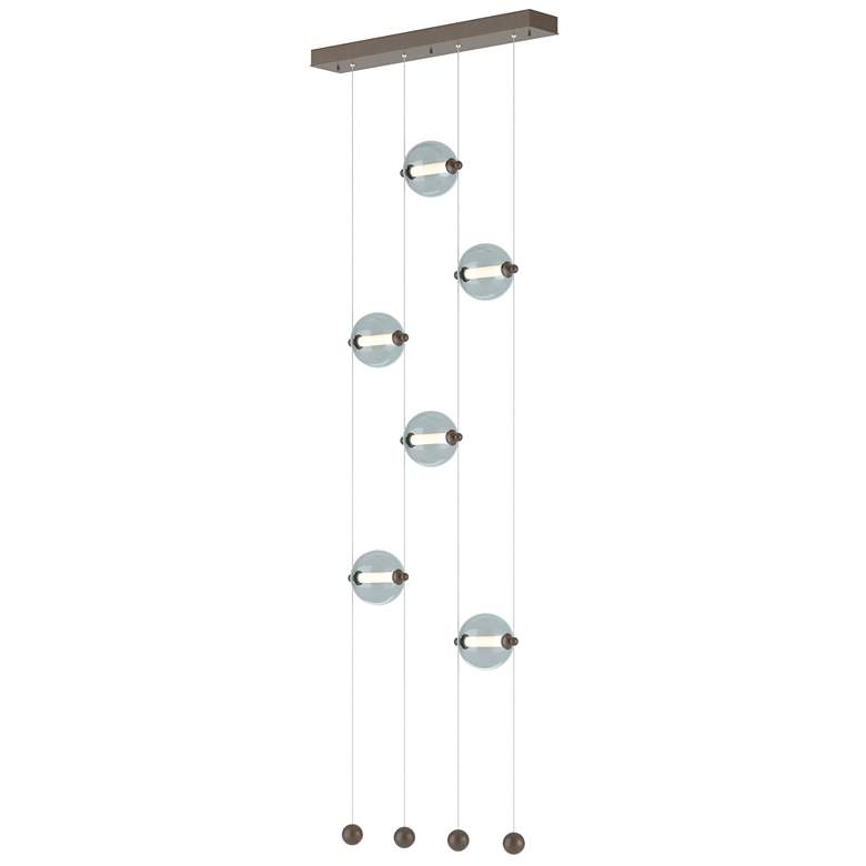 Image 1 Abacus 6-Light Ceiling-to-Floor LED Pendant - Bronze - Cool Grey