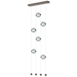 Abacus 6-Light Ceiling-to-Floor LED Pendant - Bronze - Cool Grey