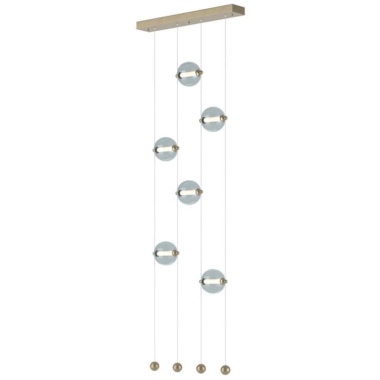 Image 1 Abacus 6-Light Ceiling-to-Floor LED Pendant - Gold - Cool Grey