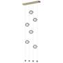 Abacus 6-Light Ceiling-to-Floor LED Pendant - Gold - Cool Grey