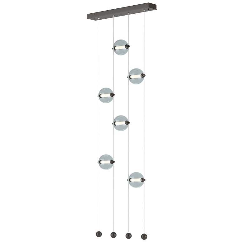 Image 1 Abacus 6-Light Ceiling-to-Floor LED Pendant - Oil Rubbed Bronze - Cool Grey