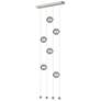 Abacus 6-Light Ceiling-to-Floor LED Pendant - Sterling - Cool Grey