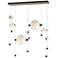 Abacus 7-Light Double Linear LED Pendant - Bronze - Opal