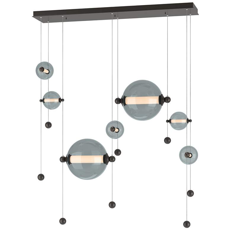 Image 1 Abacus 7-Light Double Linear LED Pendant - Oil Rubbed Bronze - Cool Grey