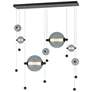 Abacus 7-Light Double Linear LED Pendant - Oil Rubbed Bronze - Cool Grey