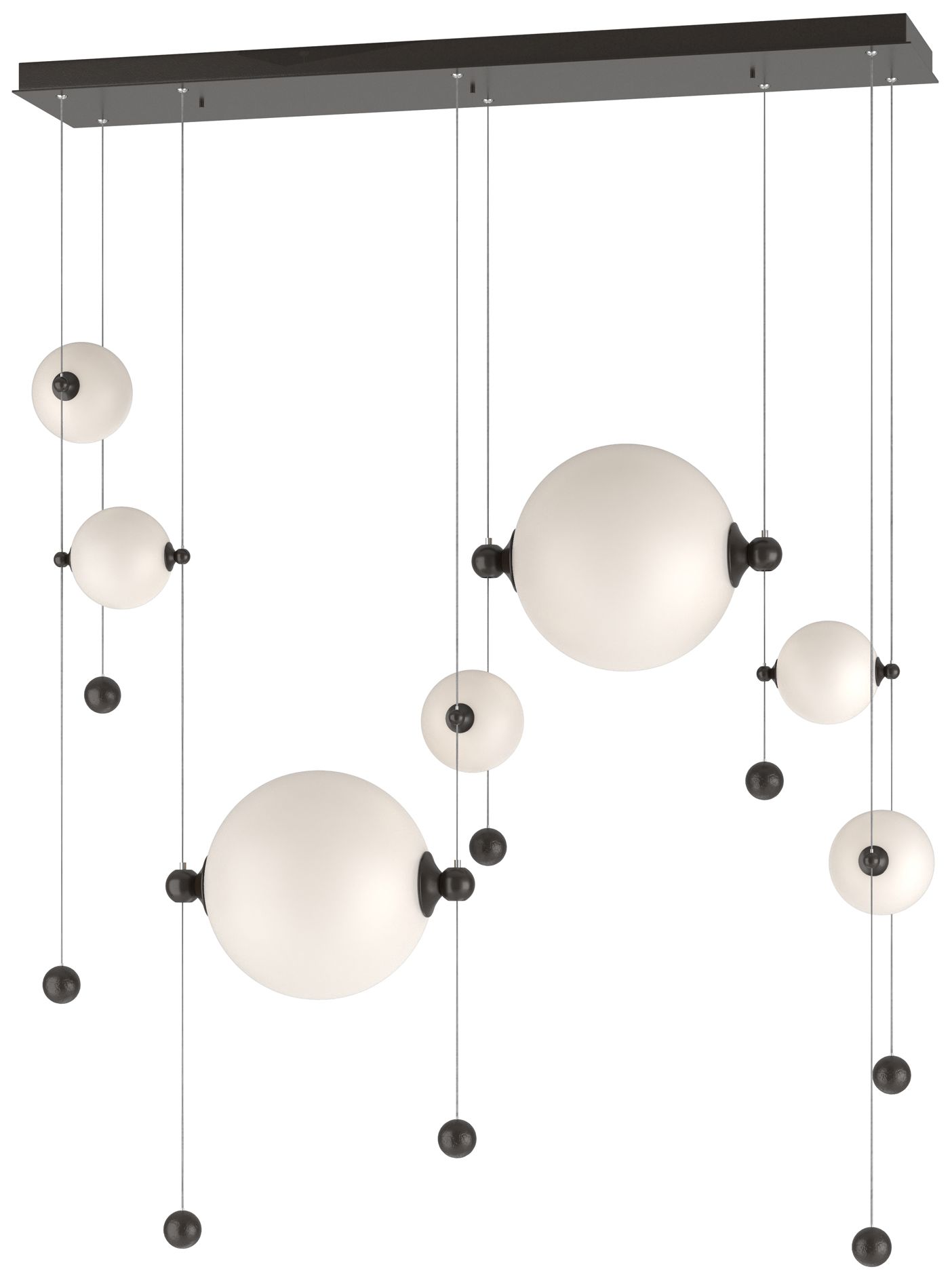 Abacus 7-Light Linear LED Pendant Oil Rubbed Bronze Opal Made to Order