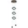 Abacus 8.8" Wide 3-Light Bronze Standard LED Pendant w/ Cool Grey Shad
