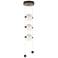 Abacus 8.8" Wide 3-Light Bronze Standard LED Pendant With Opal Glass S