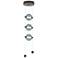 Abacus 8.8" Wide 3-Light Dark Smoke Standard LED Pendant w/ Cool Grey