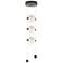 Abacus 8.8" Wide 3-Light Dark Smoke Standard LED Pendant w/ Opal Shade