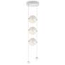 Abacus 8.8" Wide 3-Light White Standard LED Pendant With Opal Glass Sh