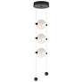 Abacus 8.8"W 3-Light Oil Rubbed Bronze Standard LED Pendant w/ Opal Sh