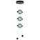 Abacus 8.8"W 3-Light Oiled Bronze Standard LED Pendant w/ Cool Grey Sh