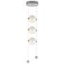 Abacus 8.8"W 3-Light Vintage Platinum Standard LED Pendant w/ Opal Sha