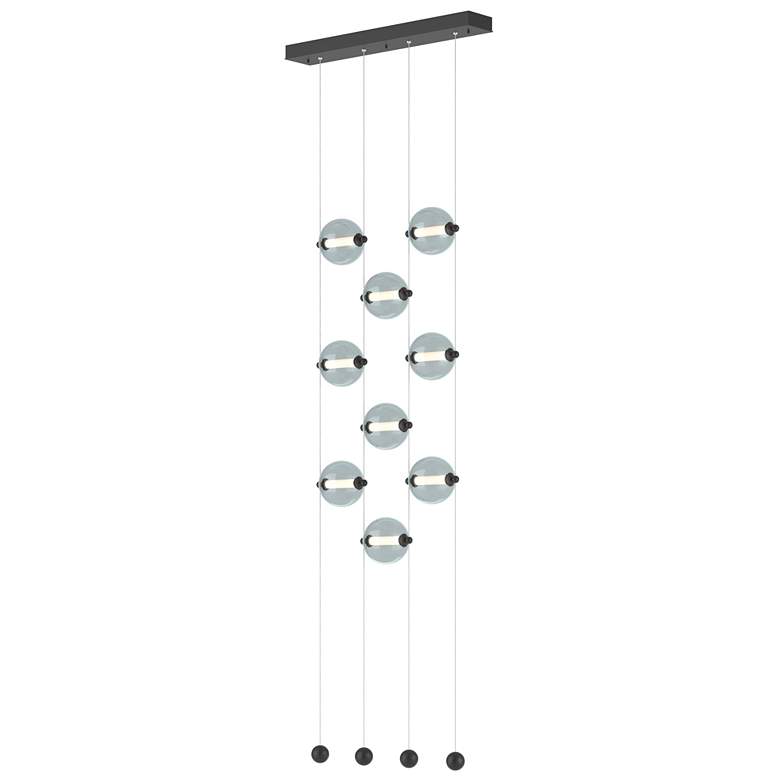 Image 1 Abacus 9-Light Ceiling-to-Floor LED Pendant - Black - Cool Grey