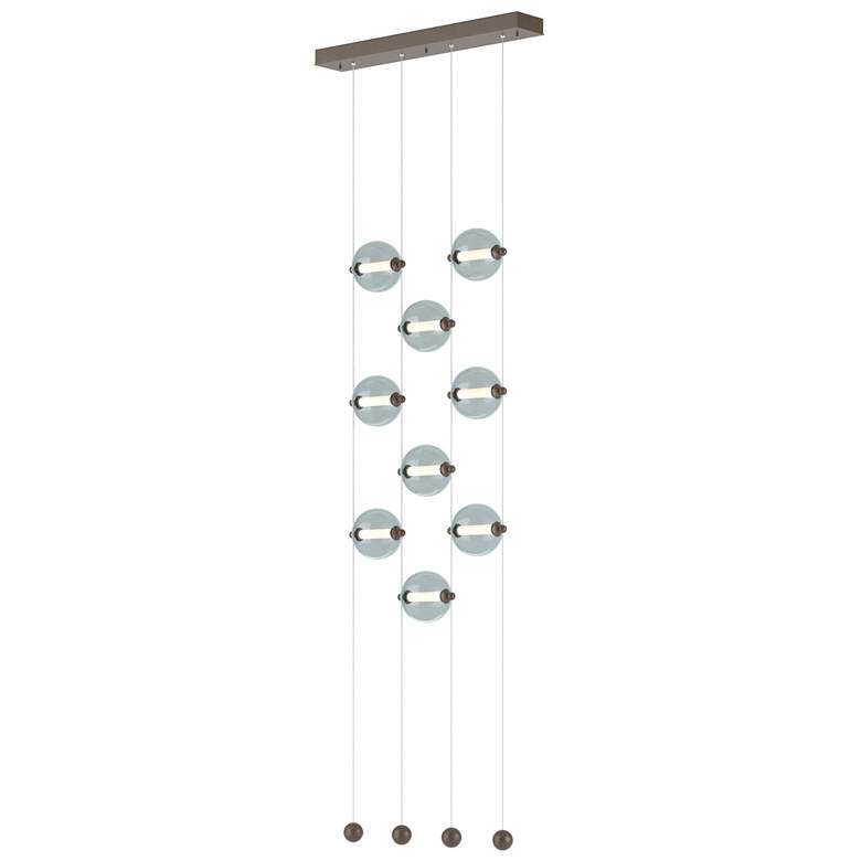 Image 1 Abacus 9-Light Ceiling-to-Floor LED Pendant - Bronze - Cool Grey
