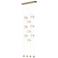 Abacus 9-Light Ceiling-to-Floor LED Pendant - Gold - Opal