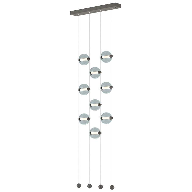 Image 1 Abacus 9-Light Ceiling-to-Floor LED Pendant - Iron - Cool Grey