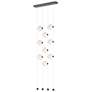 Abacus 9-Light Ceiling-to-Floor LED Pendant - Iron - Opal