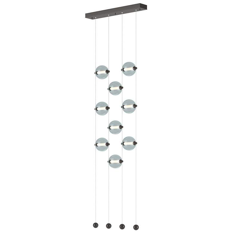 Image 1 Abacus 9-Light Ceiling-to-Floor LED Pendant - Oil Rubbed Bronze - Cool Grey