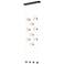 Abacus 9-Light Ceiling-to-Floor LED Pendant - Oil Rubbed Bronze - Opal