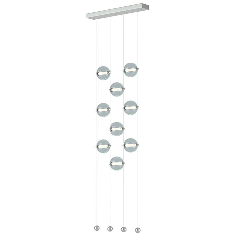 Image 1 Abacus 9-Light Ceiling-to-Floor LED Pendant - Platinum - Cool Grey