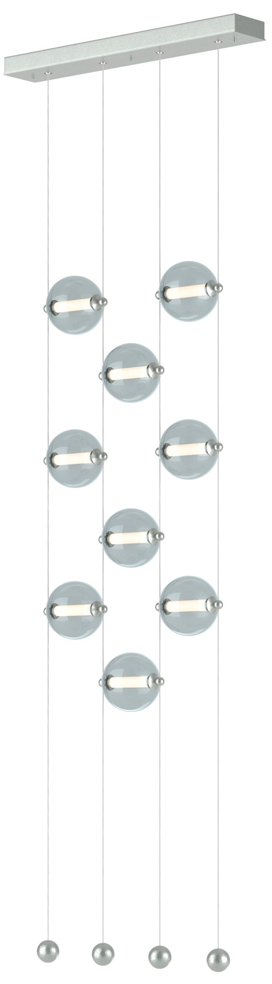 Abacus 9-Light Ceiling-to-Floor LED Pendant Platinum Made to Order