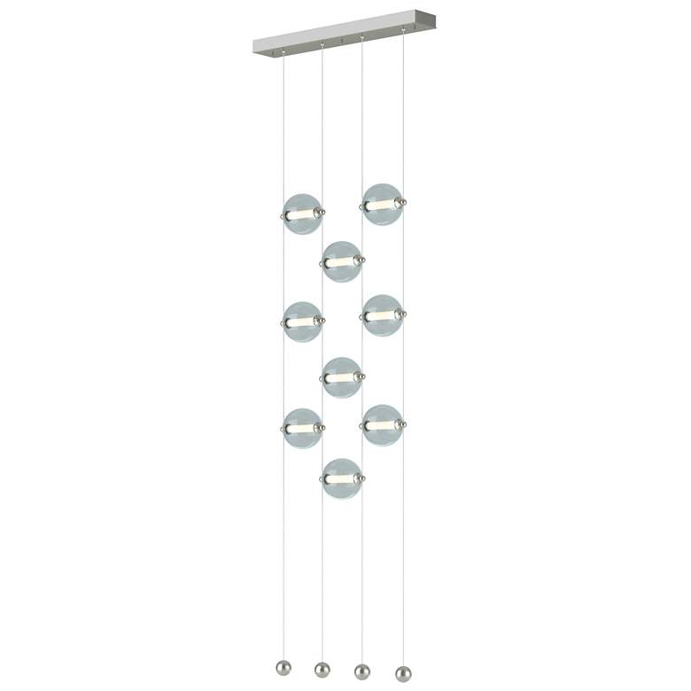 Image 1 Abacus 9-Light Ceiling-to-Floor LED Pendant - Sterling - Cool Grey