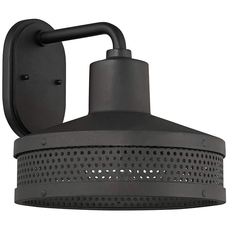 Image 1 Abalone Point 11 1/2" High Sand Coal Outdoor Wall Light