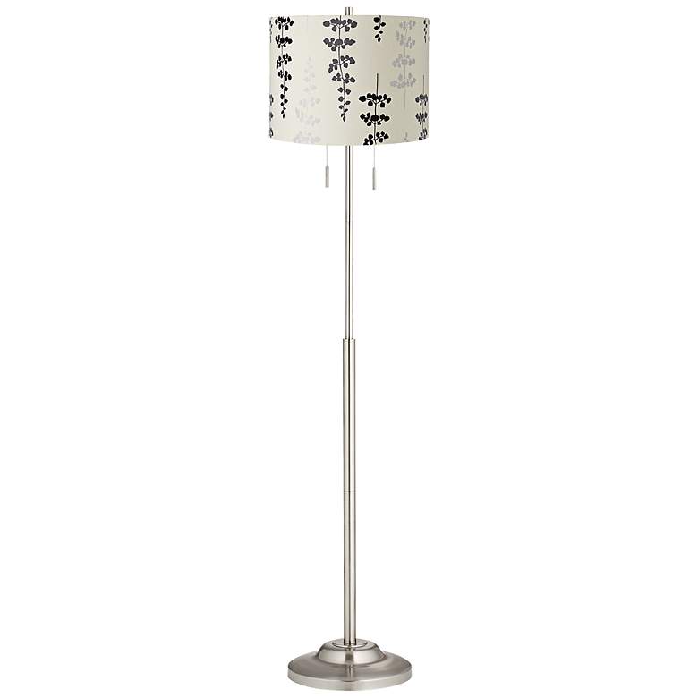 Image 1 Abba Black and Silver Branches Twin Pull Chain Floor Lamp