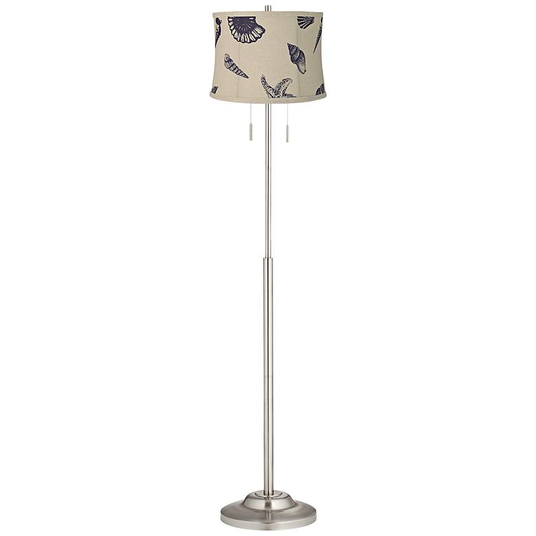 Image 1 Abba Coastal Images Drum Twin Pull Chain Floor Lamp