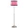 Abba Hot Pink Colorblock Twin Pull Chain Floor Lamp