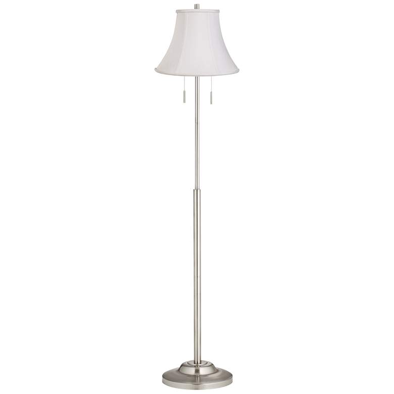 Image 1 Abba Imperial White Bell Twin Pull Chain Floor Lamp