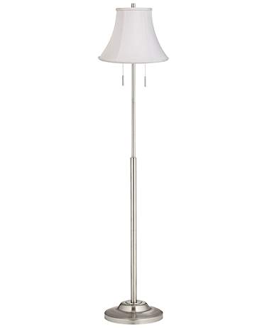 Abba Imperial White Bell Twin Pull Chain Floor Lamp
