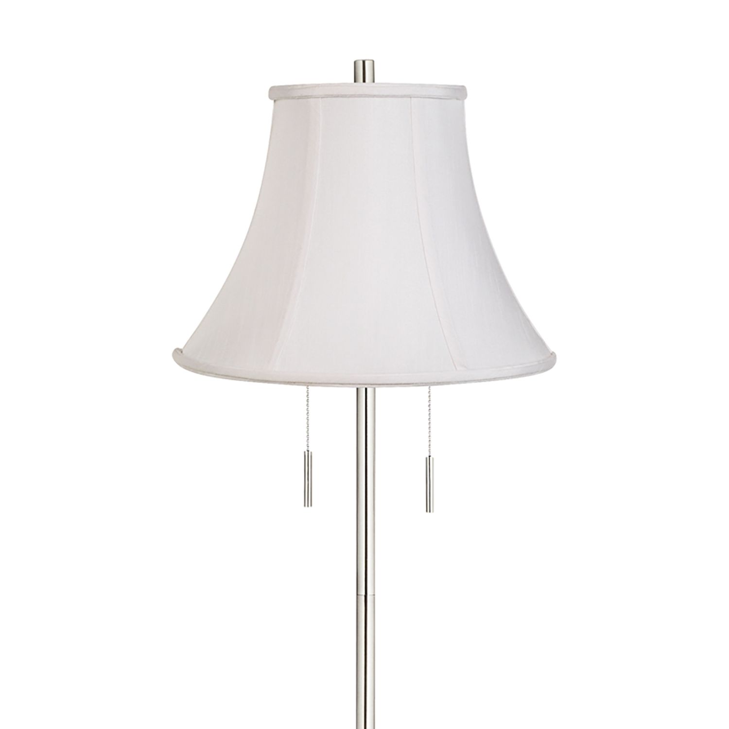 Image 2 Abba Imperial White Bell Twin Pull Chain Floor Lamp more views