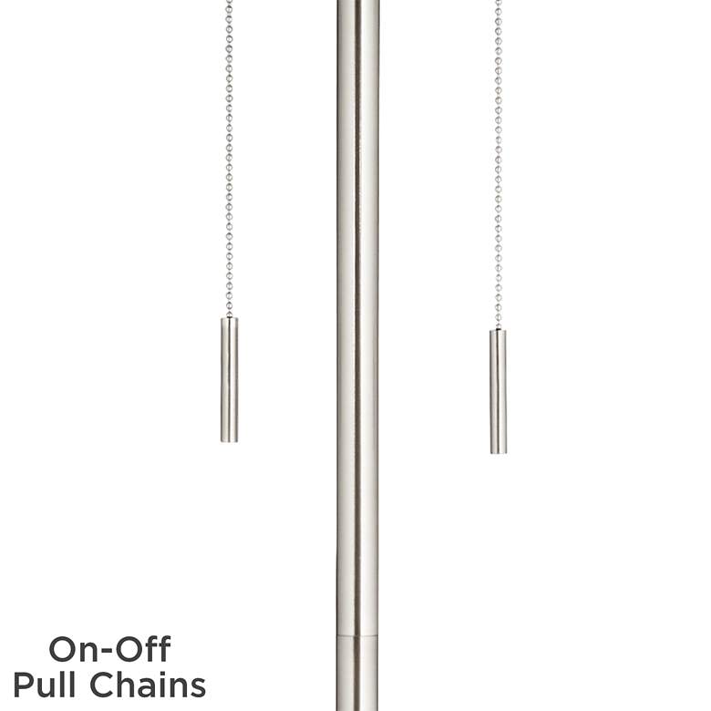 17f27 Abba Imperial White Bell Twin Pull Chain Floor Lamp - #17F27 | Lamps Plus