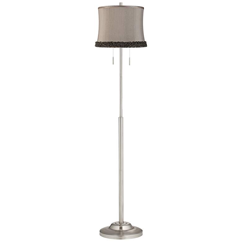 Image 1 Abba Morell Silver Twin Pull Chain Floor Lamp