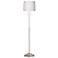 Abba Off-White Drum Twin Pull Chain Floor Lamp