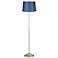 Abba Satin Blue Modern Floor Lamp with Pull Chains