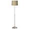 Abba Taupe Linen Twin Pull Chain Floor Lamp
